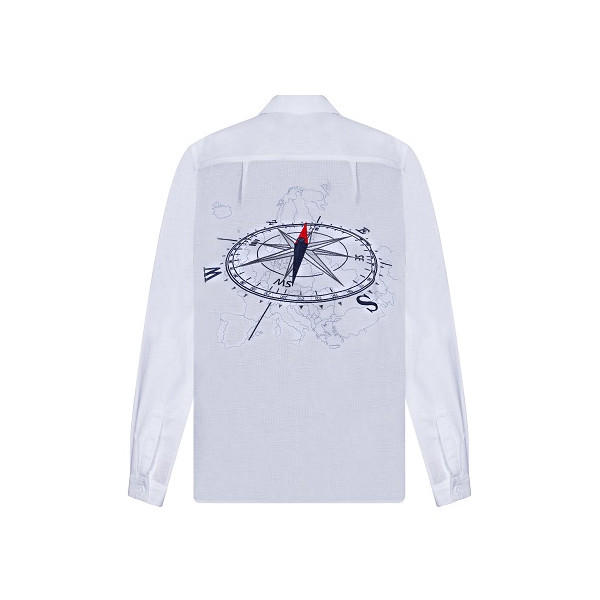 Linen shirt with embroidery Compass